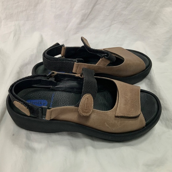 Wolky Tan Leather Jewel Platform Sandals in EU size 40 - Picture 3 of 5